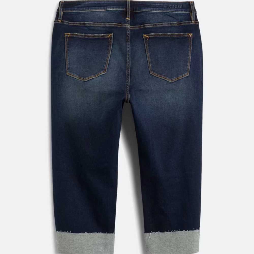 Vigoss Marley Rolled Cuff Capri Denim Jeans 18W - Picture 2 of 8